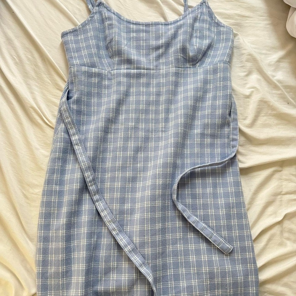 Brandy Melville blue and white plaid dress